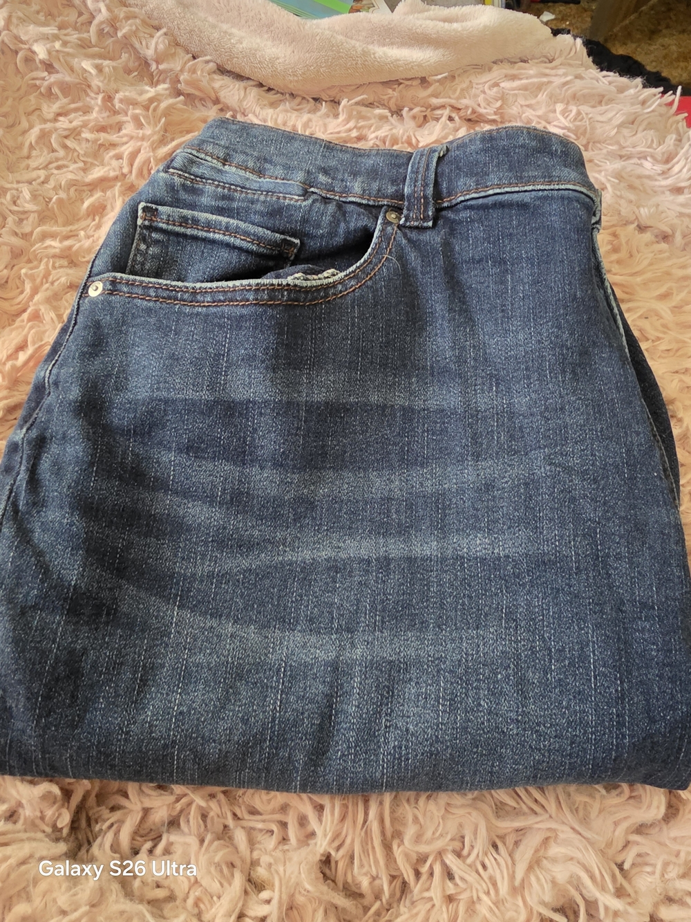 Chico's Woman's Straight Jeans in Dark Blue Denim